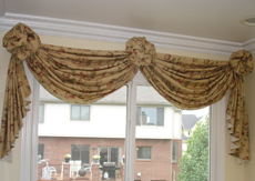 Swags Rosettes Window Treatment Cleaning provided by CFS